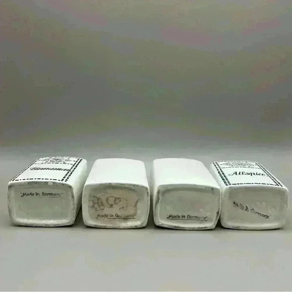 Set Of 4 Antique Moskau Vintage Made In Germany Porcelain Spices Jars - Picture 10 of 14